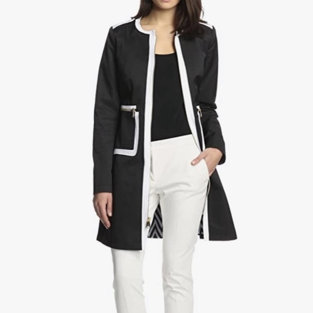 Via Spiga Black & White Rain Jacket